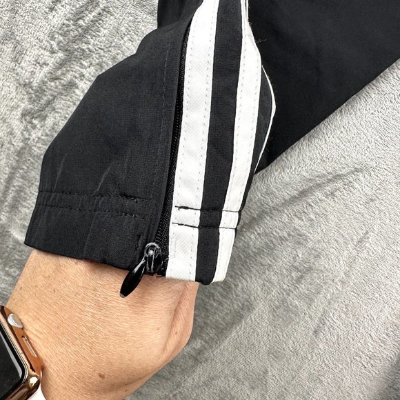 Adidas Track Pants Adult M Black Joggers Drawstring Athletic Casual Mens - Picture 7 of 7